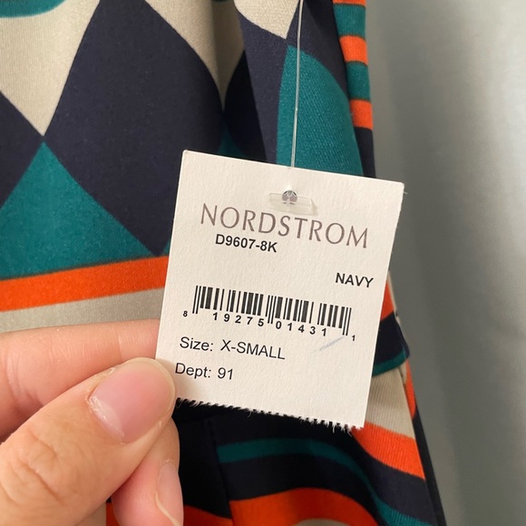 Dee Elle Multicolor Geometric Mini Dress Fit and Flare XS - Picture 5 of 8